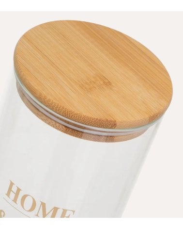 Tarro Hogar con Tapa de Bambú para Ordenación de Cocina