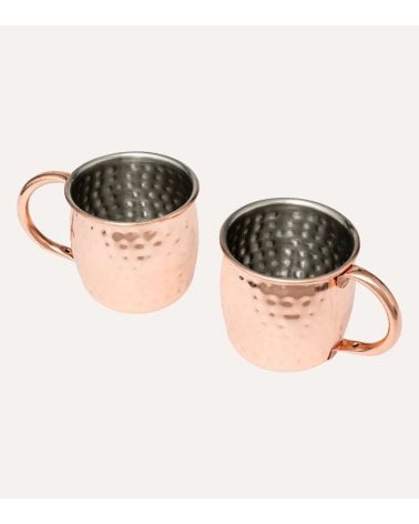 Set de 2 Vasos para Cóctel Moscow Mule de Acero Inox