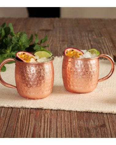 Set de 2 Vasos para Cóctel Moscow Mule de Acero Inox