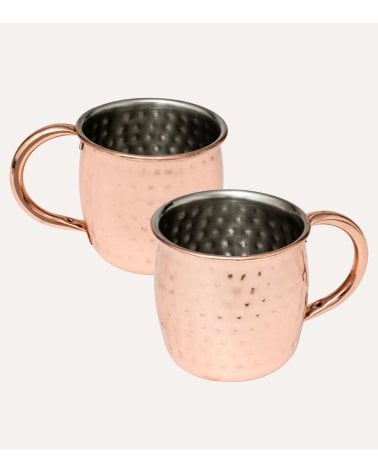 Set de 2 Vasos para Cóctel Moscow Mule de Acero Inox