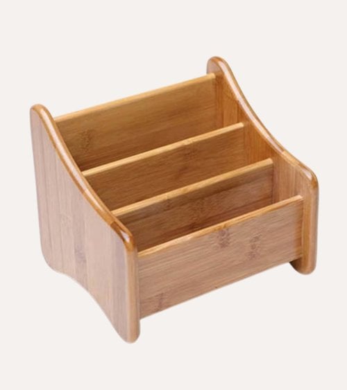 Portamandos de Bambú con 3 Compartimientos