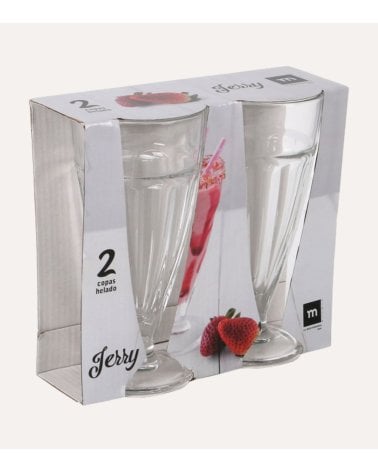 Set de 2 Copas de Helado Jerry de Cristal