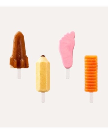 Set de 4 Moldes para Helado Icónicos