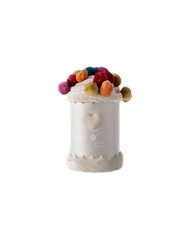 Manta de Sofá Tacto Melocotón con Pompones en Colores