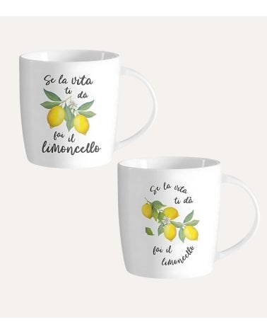Taza Mug de Limones de Porcelana