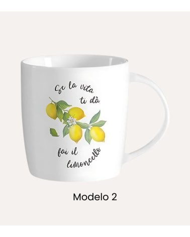 Taza Mug de Limones de Porcelana