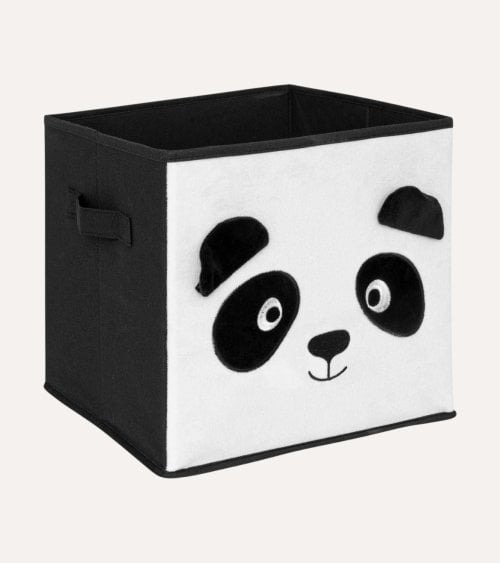 Cesta Plegable de Panda Infantil de Terciopelo