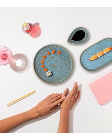 Cuenco Scratch Blue de Porcelana