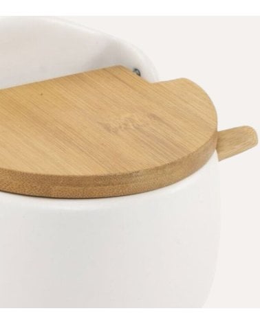 Azucarero con Tapa de Bambú