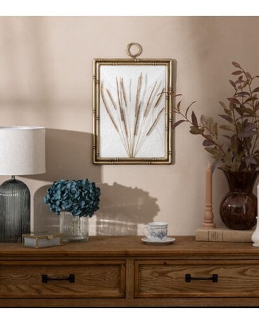 Marco Curvo Hierbas Secas Jonas de Acero y MDF