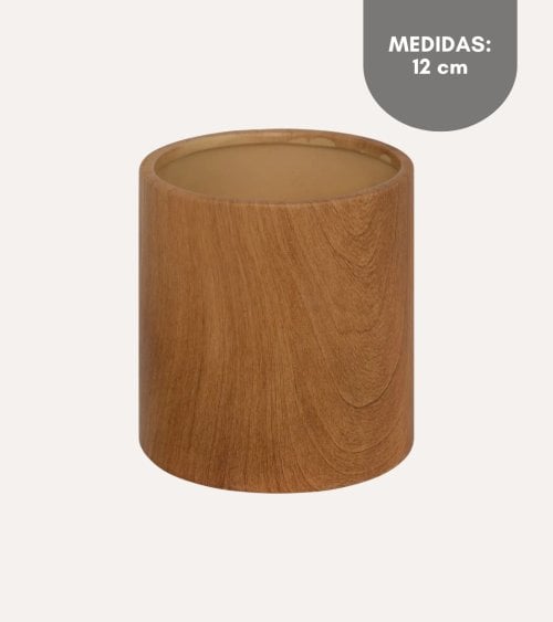 Maceta Sao Efecto Madera de Dolomita