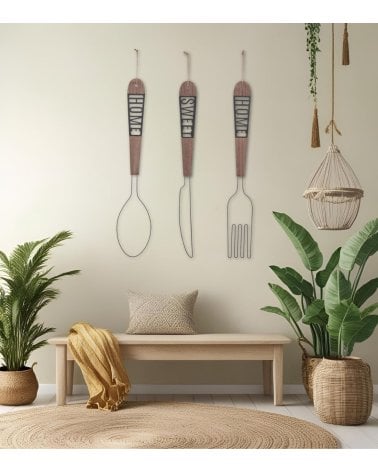 Decoración de Pared Tenedor de Metal