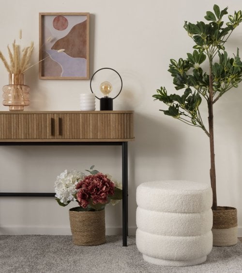 Puff Sinan Terciopelo de MDF y Espuma de Poliuretano