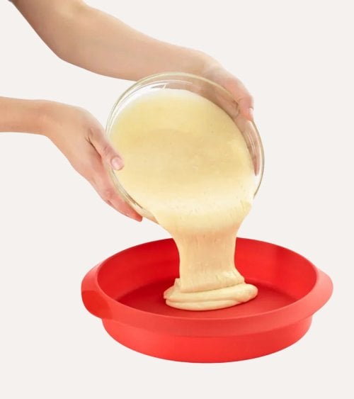 Molde Redondo Rojo de Silicona Platino