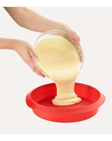 Molde Redondo Rojo de Silicona Platino