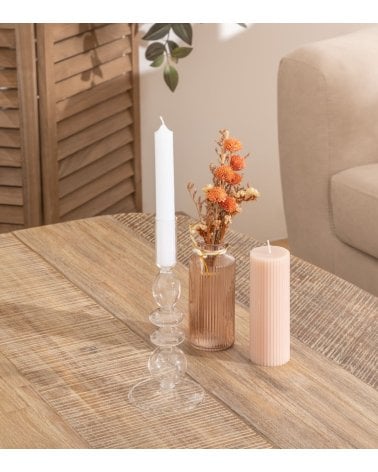 Candelabro con Burbujas de cristal