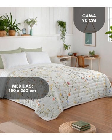 Colcha Bouti Primavera con Diseño Floral