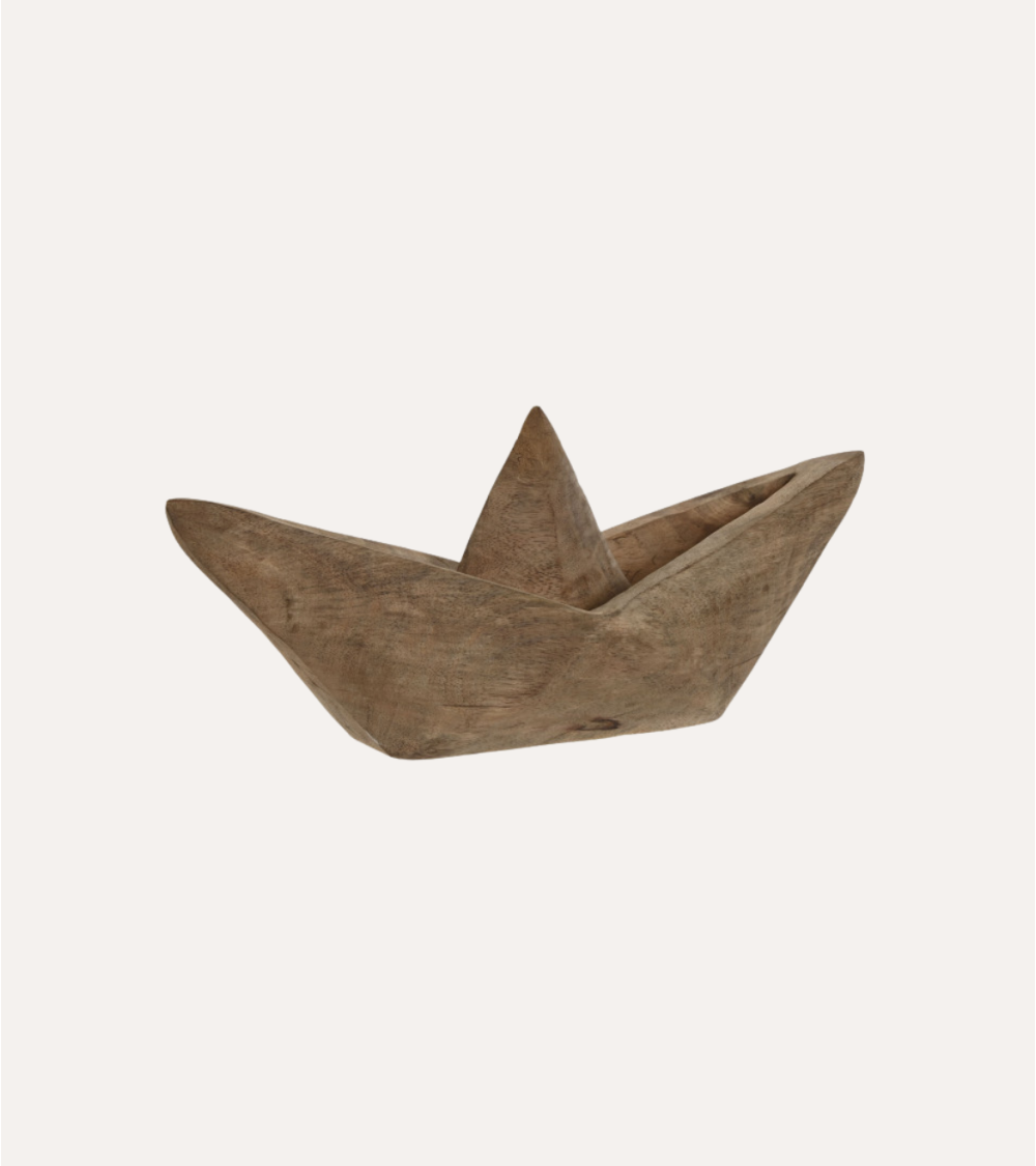 Figura Decorativa Barco de Madera