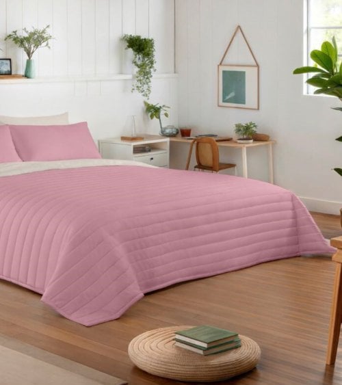 Colcha Bouti Bicolor Naturals Reversible