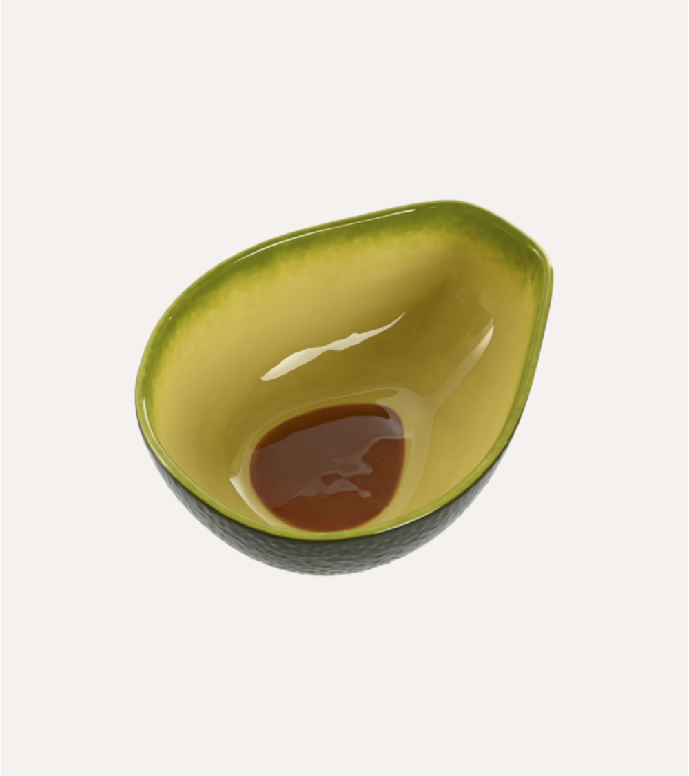 Bol Forma de Aguacate de Gres
