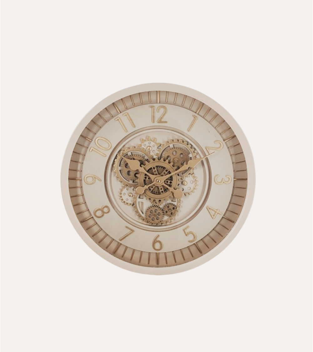 Reloj Pared de Hierro y Cristal