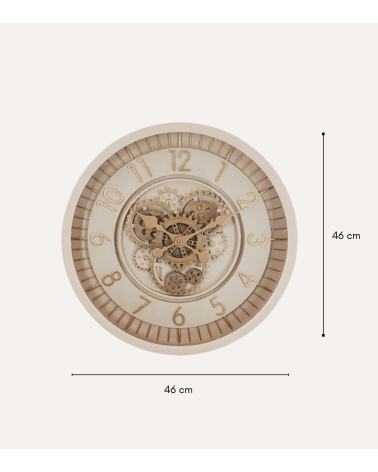 Reloj Pared de Hierro y Cristal