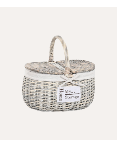 Cesta Picnic de Mimbre y Algodón