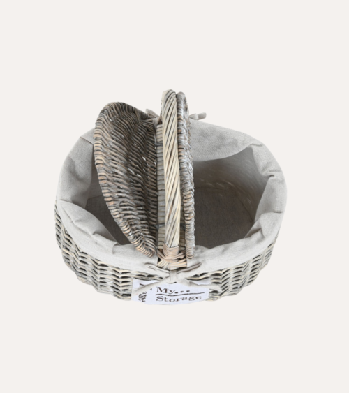 Cesta Picnic de Mimbre y Algodón