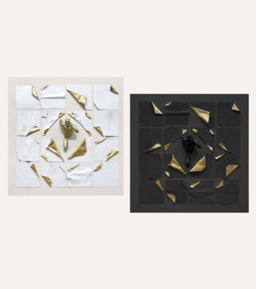 Cuadro Lienzo en Relieve Escape de Madera y Resina