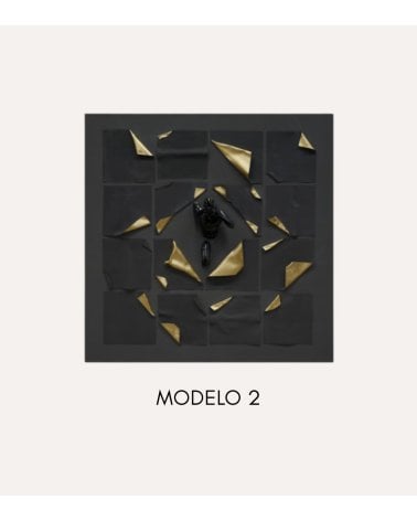 Cuadro Lienzo en Relieve Escape de Madera y Resina