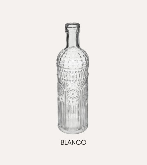 Jarrones Botella Folk de Vidrio