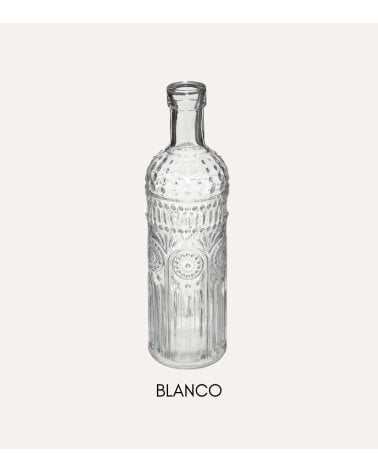 Jarrones Botella Folk de Vidrio