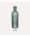 Jarrones Botella Folk de Vidrio