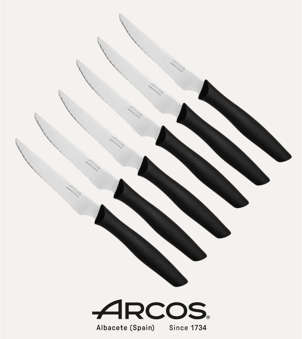 Set de 6 Cuchillos Chuleteros Nova de Acero Inoxidable