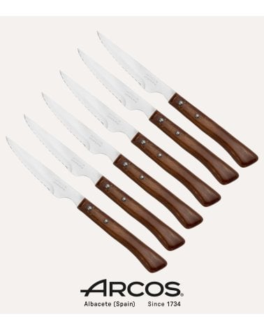 Set de 6 Cuchillos Chuleteros de Acero Inoxidable
