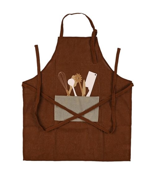 Delantal de Cocina con Bolsillo Frontal Cubiertos