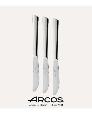 Set de 3 Cuchillos de Mesa Lunch de Acero Inoxidable