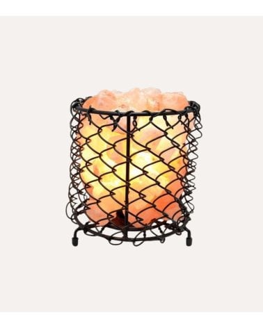 Lámpara de Piedra y Sal de Metal