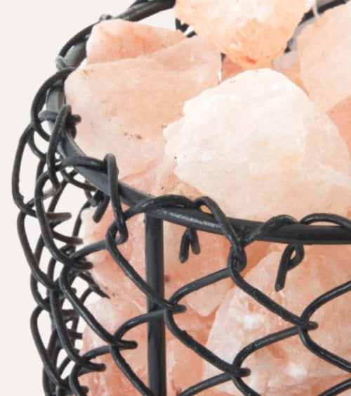Lámpara de Piedra y Sal de Metal