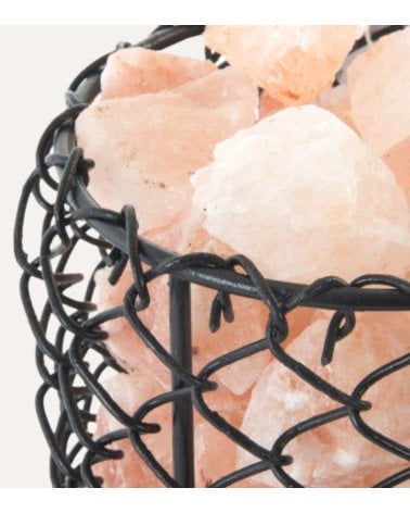 Lámpara de Piedra y Sal de Metal