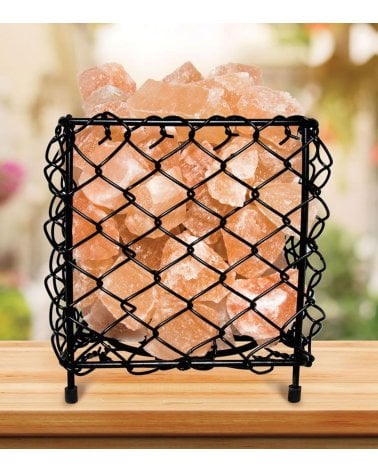 Lámpara de Piedra y Sal de Metal