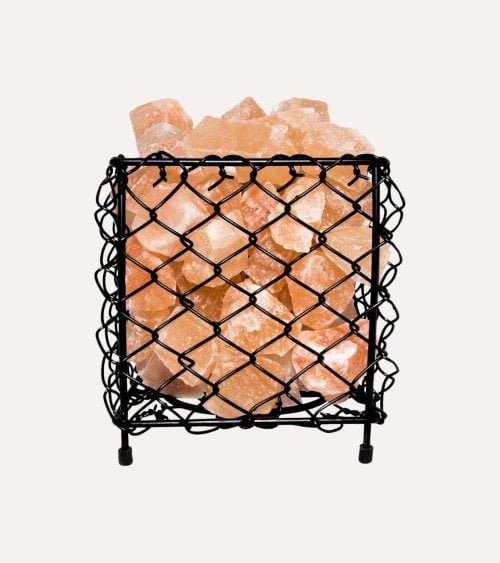 Lámpara de Piedra y Sal de Metal