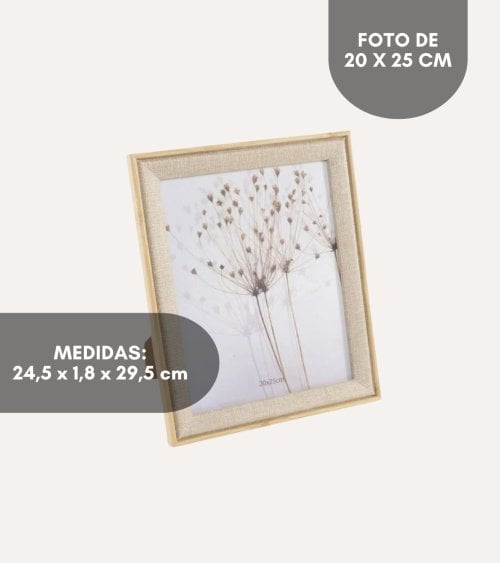 Marco de Fotos de Tela y Madera