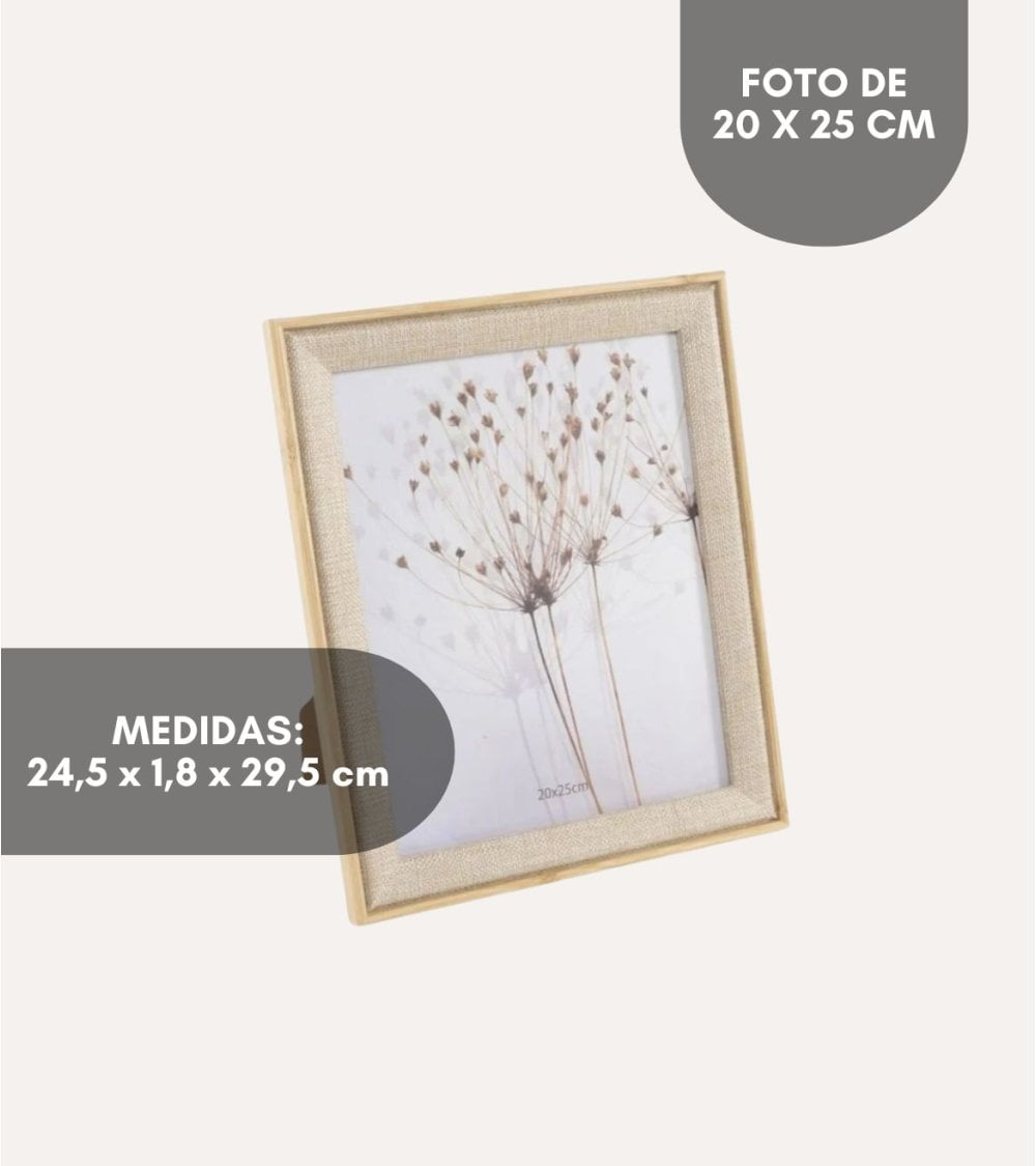 Marco de Fotos de Tela y Madera