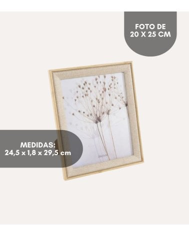 Marco de Fotos de Tela y Madera