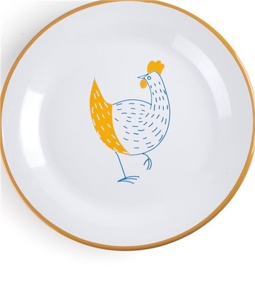 Bandeja Redonda de Acero Esmaltado Vitrificado