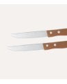 Set de 2 Cuchillos Chuletero con Mango de Madera
