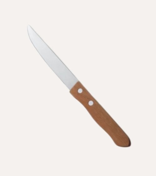 Set de 2 Cuchillos Chuletero con Mango de Madera