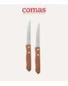 Set de 2 Cuchillos Chuletero con Sierra con Mango de Madera
