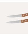 Set de 2 Cuchillos Chuletero con Sierra con Mango de Madera